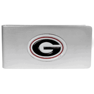 Georgia Bulldogs Brushed Metal Money Clip