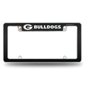 Georgia Bulldogs Carbon Fiber Design Chrome Auto License Plate Frame Georgia Bulldogs Carbon Fiber Design Chrome Auto License Plate Frame