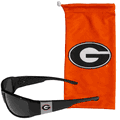 Georgia Bulldogs Chrome Wrap Sunglasses and Bag Georgia Bulldogs Chrome Wrap Sunglasses and Bag