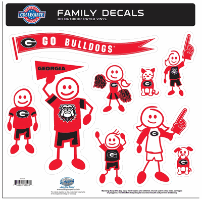 Georgia Bulldogs Family Decal Set Large