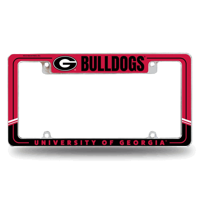 Georgia Bulldogs Two-Tone Chrome Automotive License Plate Frame