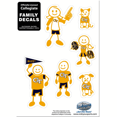 Georgia Tech Yellow Jackets Family Decal Set - Small
