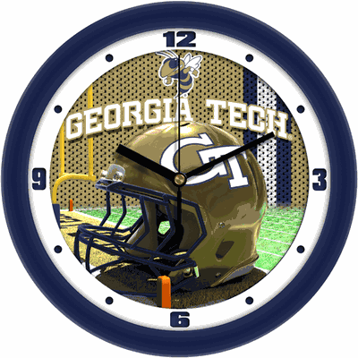 Georgia Tech Yellow Jackets Football Helmet Wall Clock