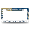 Georgia Tech Yellow Jackets GT Primary Chrome Auto License Plate Frame