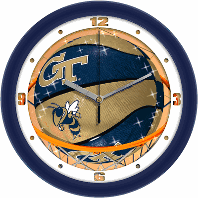 Georgia Tech Yellow Jackets Slam Dunk Wall Clock