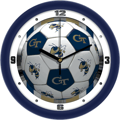 Georgia Tech Yellow Jackets Soccer Wall Clock