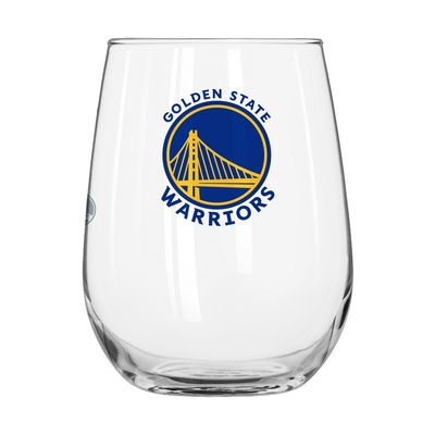 Golden State Warriors 16oz Satin Etch Curved Beverage Glass