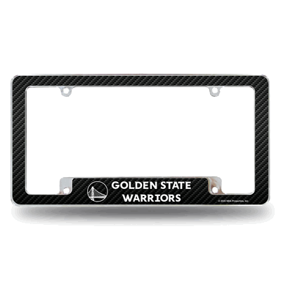 Golden State Warriors Black Chrome Automotive License Plate Frame