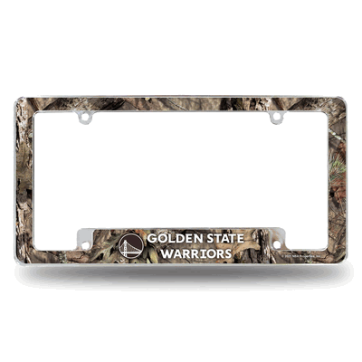 Golden State Warriors Mossy Oak Chrome Automotive License Plate Frame