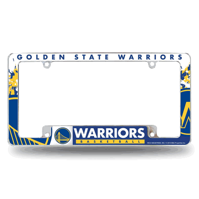 Golden State Warriors Primary Chrome Automotive License Plate Frame