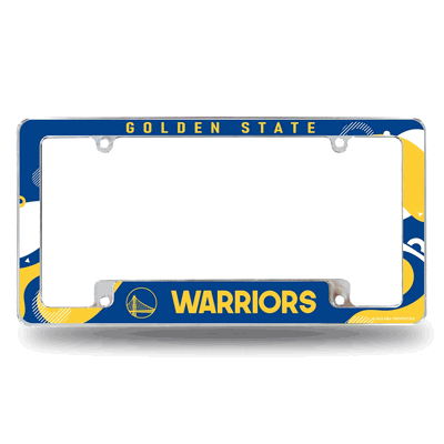 Golden State Warriors Wave Chrome Automotive License Plate Frame