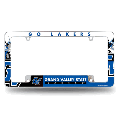 Grand Valley State Lakers Primary Chrome Auto License Plate Frame
