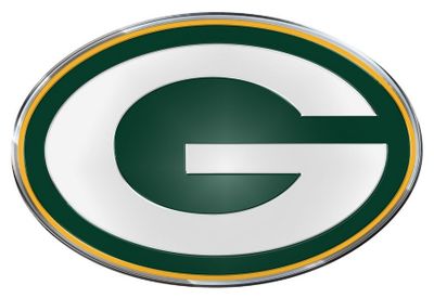 Green Bay Packers Colored Metal Automobile Emblem