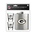 Green Bay Packers Flask and Shot Glass Set