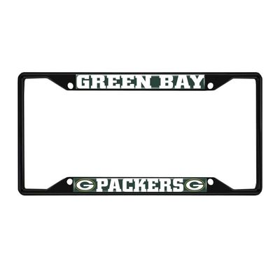 Green Bay Packers Metal License Plate Frame Black Finish