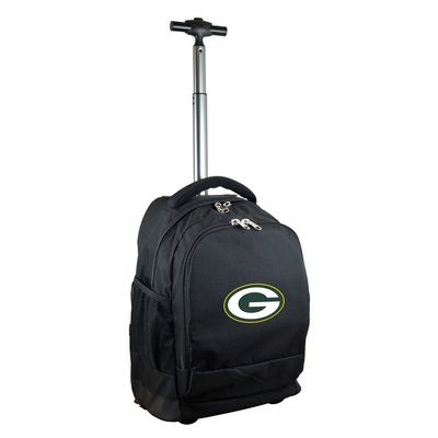 Green Bay Packers Wheeled Premium Backpack - Black