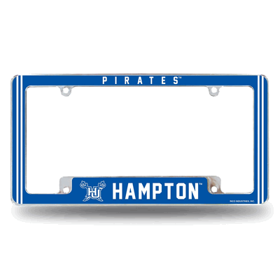 Hampton�Pirates 12" x 6" Chrome Automotive License Plate Frame