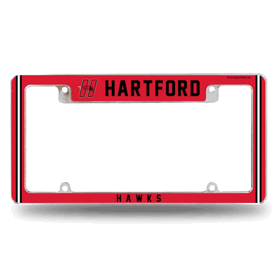 Hartford�Hawks 12" x 6" Chrome Automotive License Plate Frame