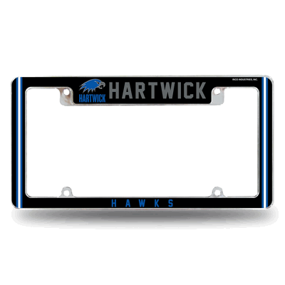Hartwick�Hawks 12" x 6" Chrome Automotive License Plate Frame