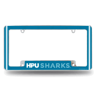 Hawaii Pacific�Sharks 12" x 6" Chrome Automotive License Plate Frame