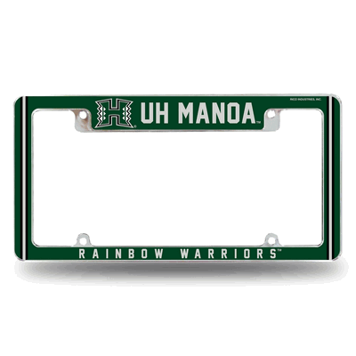 Hawaii Rainbow Warriors Standard Chrome Automotive License Plate Frame