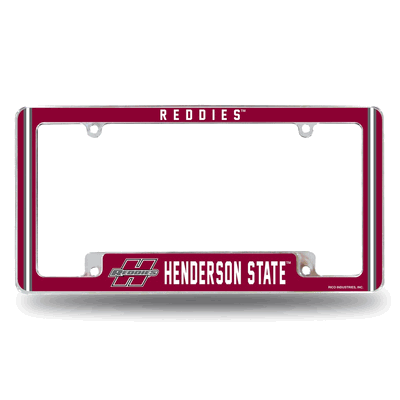 Henderson State�Reddies 12" x 6" Chrome Auto License Plate Frame