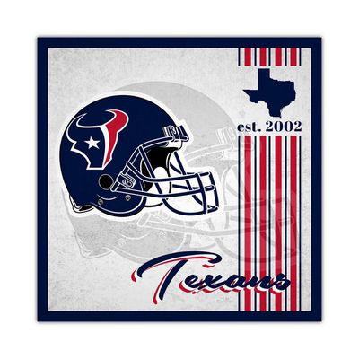 Houston Texans 10x10 Wood Album Design Sign