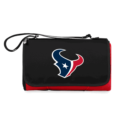 Houston Texans Blanket Tote Outdoor Picnic Blanket - Red with Black Flap