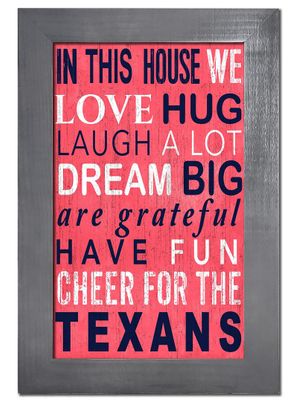 Houston Texans "In This House" Sign