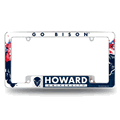 Howard Bison Primary 12" x 6" Chrome Automotive License Plate Frame