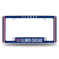 Illinois-Chicago�Flames 12" x 6" Chrome Auto License Plate Frame