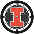 Illinois Fighting Illini Carbon Fiber Textured Wall Clock Illinois Fighting Illini Carbon Fiber Textured Wall Clock