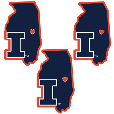 Illinois Fighting Illini Decals