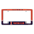 Illinois Fighting Illini Two-Tone Chrome Auto License Plate Frame