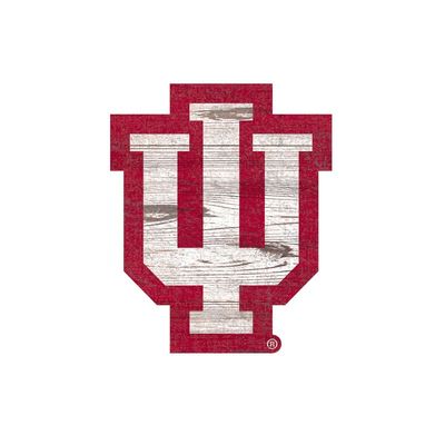 Indiana Distressed Logo Cutout Sign