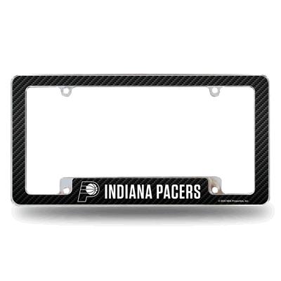Indiana Pacers Black 12" x 6" Chrome Auto License Plate Frame