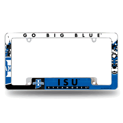Indiana State Sycamores Primary Chrome Automotive License Plate Frame
