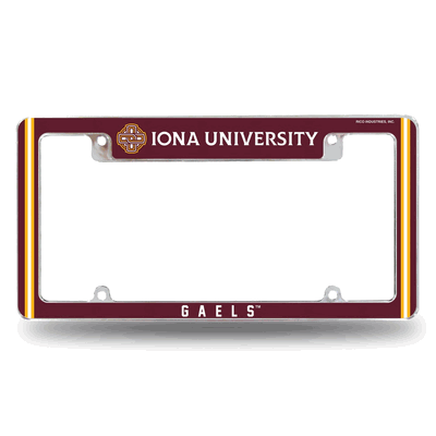 Iona�Gaels 12" x 6" Chrome All Over Automotive License Plate Frame