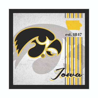 Iowa Hawkeyes 10x10 Wood Album Design Sign
