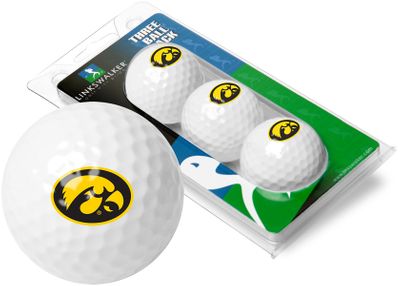 Iowa Hawkeyes 3 Team Logo 2 Piece Golf Ball Gift Sleeve