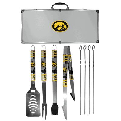 Iowa Hawkeyes 8 pc Tailgater BBQ Set