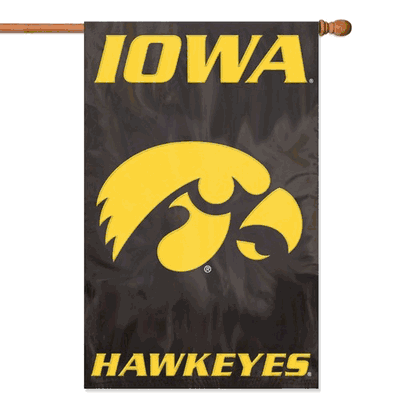 Iowa Hawkeyes Applique Banner Flag