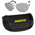 Iowa Hawkeyes Aviator Sunglasses and Zippered Carrying Case Iowa Hawkeyes Aviator Sunglasses and Zippered Carrying Case