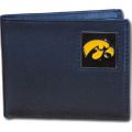 Iowa Hawkeyes Leather Bi-fold Wallet Packaged in Gift Box