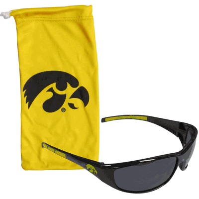 Iowa Hawkeyes Sunglass and Bag Set