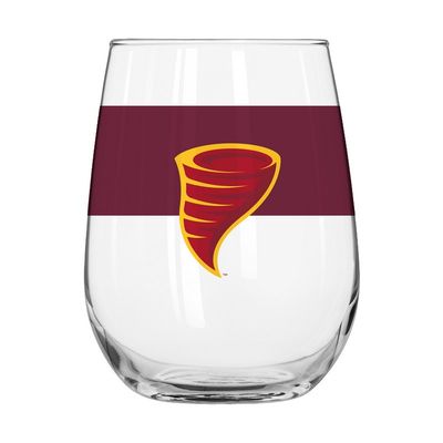 Iowa State 16oz Color Block Curved Glass Beverage Tumbler