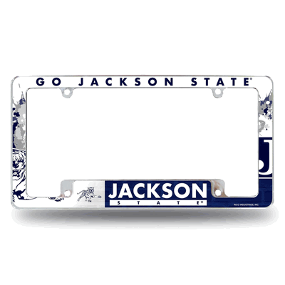 Jackson State Tigers - JSU Primary Chrome Auto License Plate Frame