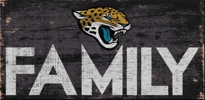 Jacksonville Jaguars Sign Wood 12x6 Family Design