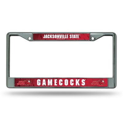 Jacksonville State Gamecocks 12" x 6" Chrome Frame With Decal Inserts