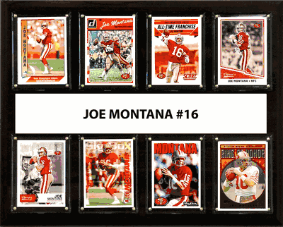 Joe Montana San Francisco 49ers 8 Card Plaque - 12 x 15